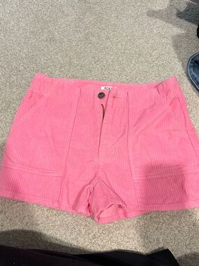 Roxy Hot Pink Corduroy High Waist Women's Shorts